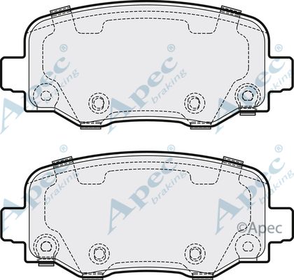 APEC BRAKING Комплект тормозных колодок, дисковый тормоз PAD2004